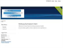 Tablet Screenshot of intern.heriburg-gymnasium.de